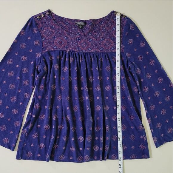 Lucky Brand Women's Bell Sleeve Boho Top - Picture 4 of 12